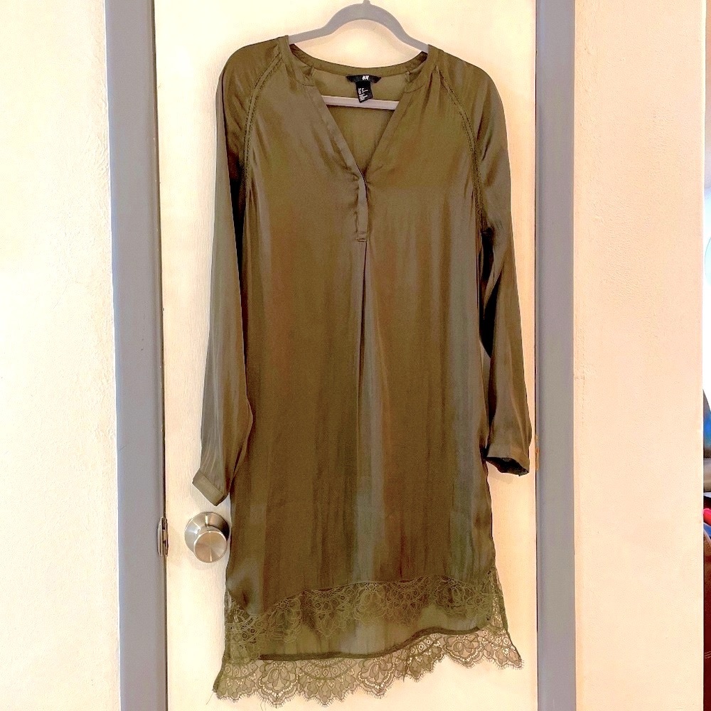 Olive green H&M dress